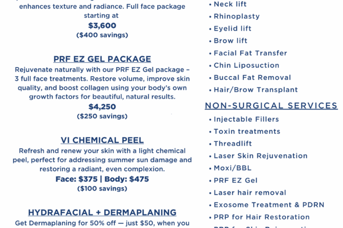 Fall Specials 2025